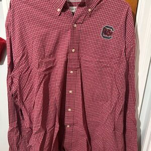 Cutter & Buck Gamecock Plaid Button Down Shirt